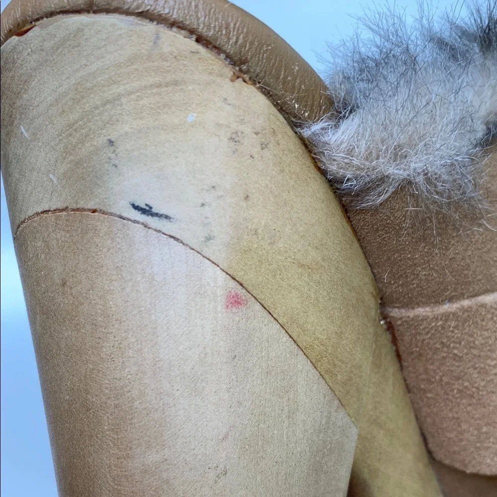 Clearance! Michael Kors‎ Tan Fur-Lined Studded Platform High Heel Mules Sz 9.5
